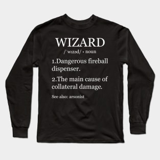 Sarcastic Wizard Definition Long Sleeve T-Shirt